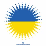 علم أوكرانيا عنصر الألوان النصفية