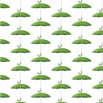 Green umbrellas vector background