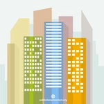 Městské panorama vektorové grafiky