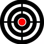 Image clipart vectoriel de l'objectif cible