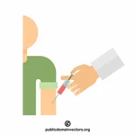 Ilustración de vector de vacunación