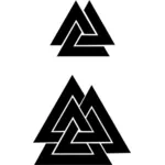 Vector de desen de valknut Simbol
