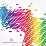 Wavy colorful pattern vector