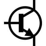 IEC style NPN transistor symbol vector image