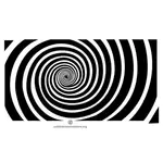 Black spiral vector