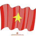 Viftende flagg av Vietman