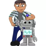 Man and robot