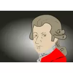 Tekening van portret van Wolfgang Amadeus Mozart