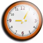 Immagine vettoriale orologio di parete marrone