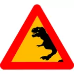 סמל אזהרה טירנוזאור רקס
