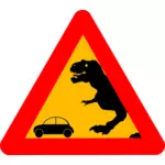 Varning Tyrannosaurus Rex vektorbild