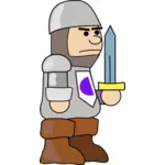 Mittelalterliches Comic-Soldat