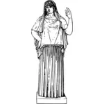 Hestia standbeeld vector illustraties