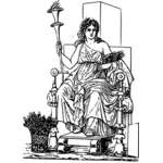 Vector illustration of Demeter