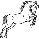 Hoppning häst vektorbild