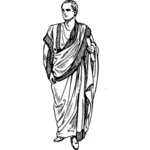 Immagine vettoriale toga romana