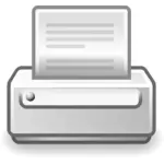 Wektor clipart starego stylu ikonę drukarki PC
