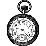 Victorian pocket watch vector graphics