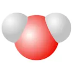 Apă molecula de desen vector