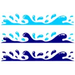 Su dalgası splash vektör görüntü