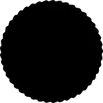 בתמונה וקטורית עיגול שחור גלי