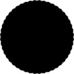Vågiga svarta cirkeln vektor illustration