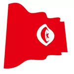 Tunisiska vektor flagga