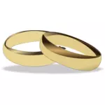 金の結婚指輪ベクトル クリップ アート