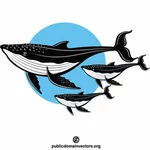Baleias no mar
