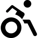 Silhouette de fauteuil roulant