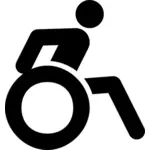 Cadeira de rodas com pessoa