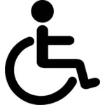 Imagem de vetor de pictograh de deficiência