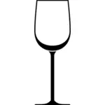 白葡萄酒杯剪影矢量图
