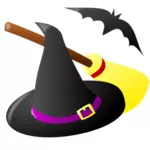 Farge Halloween hekseri vector illustrasjon