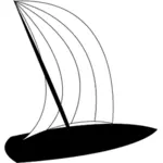 Rüzgar Sörfü kurulu vektör resmi