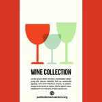 सदिश प्रारूप में वाइन चयन पोस्टर