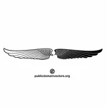 Крылья черно-белое изображение