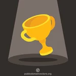 Arte do clipe de troféu dourado