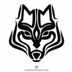 Wolf tribal grafika