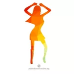 Dans eden kadın siluet