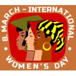 Uluslararası çalışan kadının gün poster vektör küçük resim