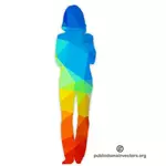 Silhouette colorée d’une femme