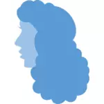 Mulher de azul