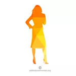Female person vector silhouette