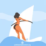 Žena surfování