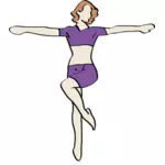 Mujer bailando vector de la imagen