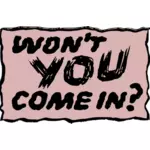 Banner with a question