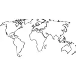 दुनिया के नक्शे से वेक्टर छवि