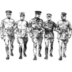 Eerste Wereldoorlog soldaten vector illustraties
