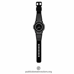 Wrist watch silhouette clip art